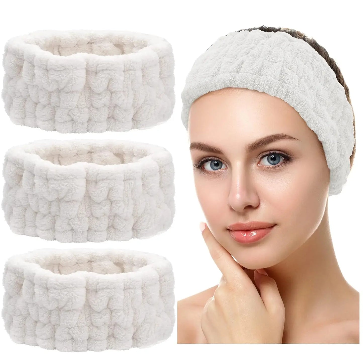 Face Wash Headband Makeup Single Circle Coral Velvet Hair Cover Sports Yoga Hair Accessory For Women 3pcs 8