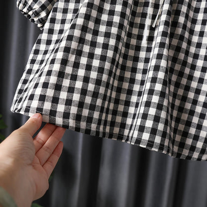 Spring Autumn toddler kids Girls' Clothes baby lattice Long sleeved Dresses costume for children Girls clothing Outfits dress