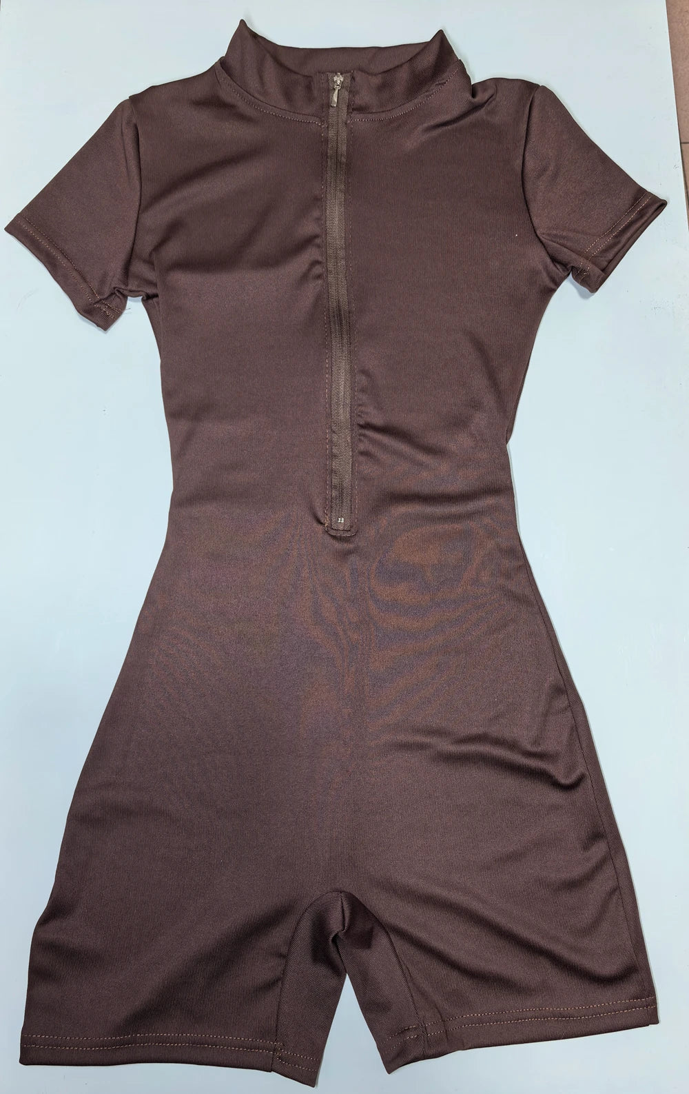 Womens Yoga Jumpsuits Short Sleeve Thin Slim Fit Stretch One Piece Playsuits Romper Sexy Fitness Female Basic Zipper Sportwears