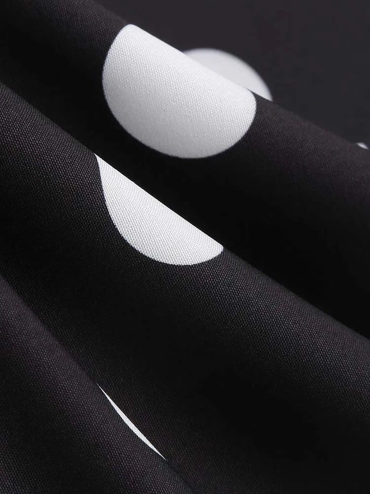 Off the Shoulder Elegant Vintage Party Dress Women Summer Polka Dot Ruffles A Line Midi Dresses