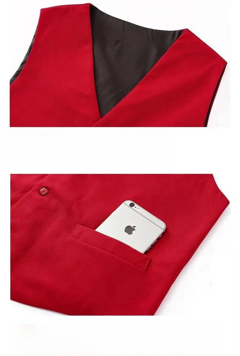 New In Office Lady's Plus Size Waistcoat Matching Casual Chic Elegant Lady's Vest V-Neck Sleeveless Tank Top Loose Coat Jacket