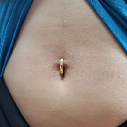 ASTM F136 Titanium PIERC Reverse Curved Clicker Navel Barbell Shiny CZ Sexy Belly Button Rings Bellybutton Sexy Piercing Jewelry