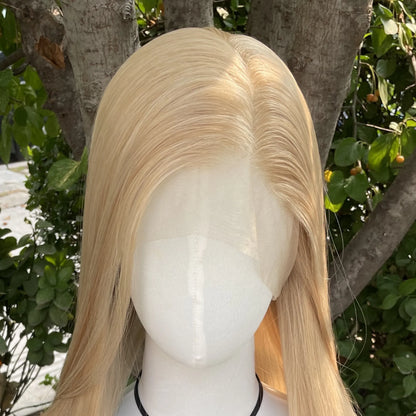 Blonde Mixed Color Synthetic Full Lace Wigs for Black Women Heat Resistant 26 Inch Long Straight Full Hand Tied Free Part 150% Blonde Mixed Color CHINA 26inches|full lace wigs|1pc|150%