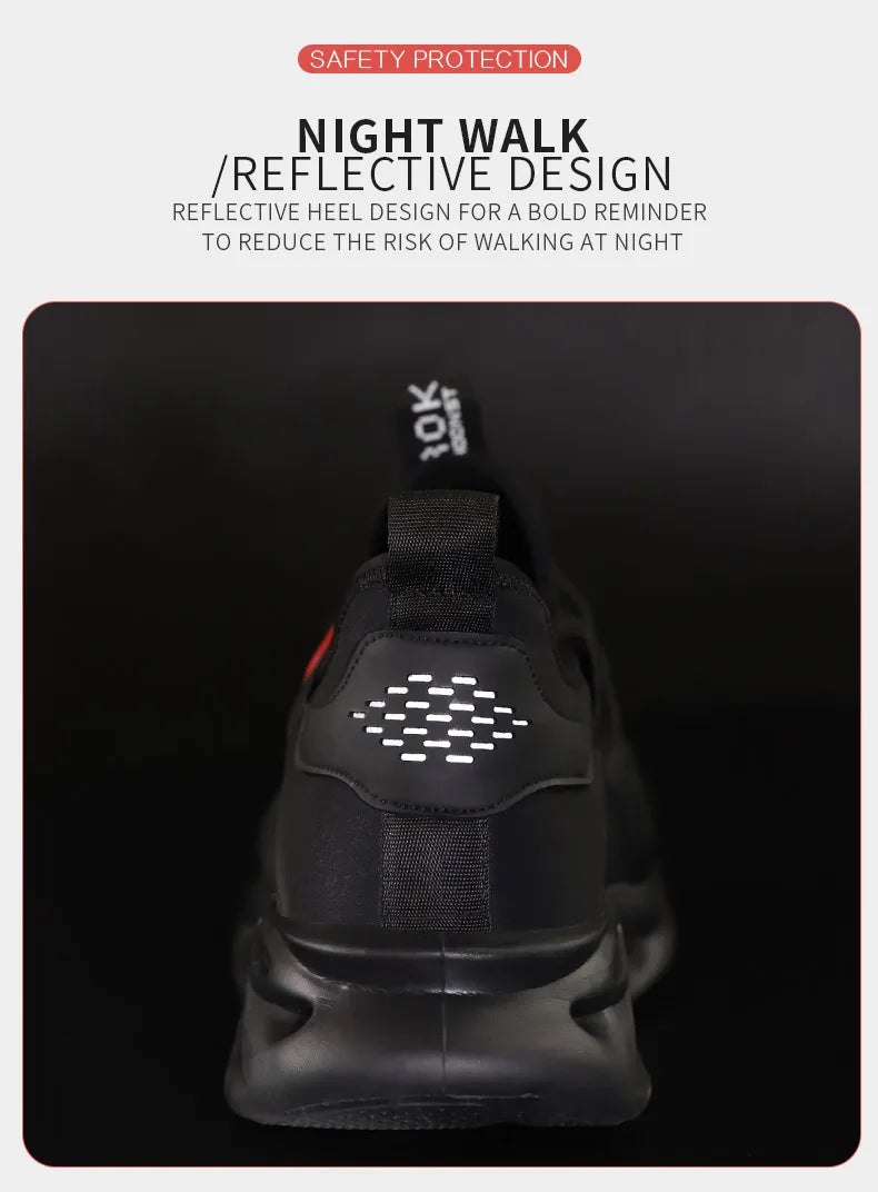 48 Size Steel Toe Cap Light Breathable Sneaker For Men Unisex Work Safety Shoes  Anti-smash And Anti-puncture Safety Sneakers - Badiee Stylez