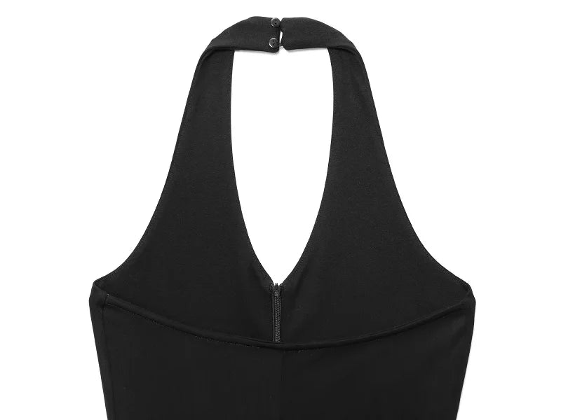 MUJER 2025 Long Jumpsuit Woman Flared Fitness Jumpsuits for Women Black Summer Woman Jumpsuit Sexy Sleeveless Backless Overalls Badiee Stylez