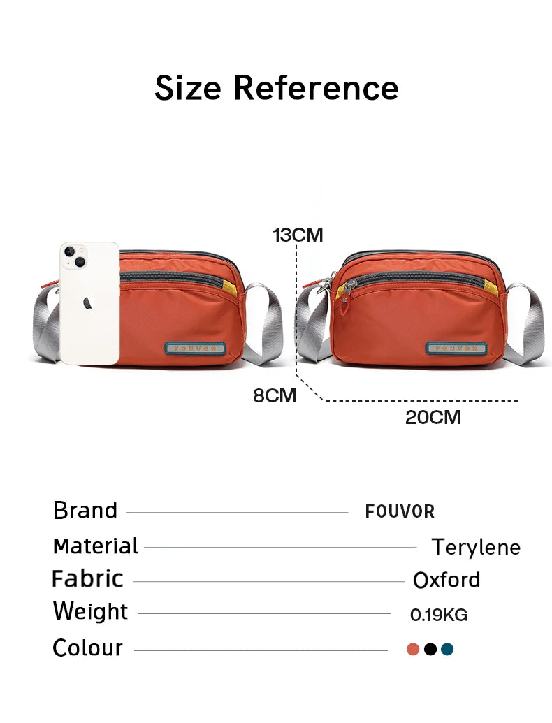 Fouvor Women Shoulder Bag Trend 2025 Nylon Small Crossbody Bag Fashion Sports Waterproof High End Messenger Bags Ladies 2587-19