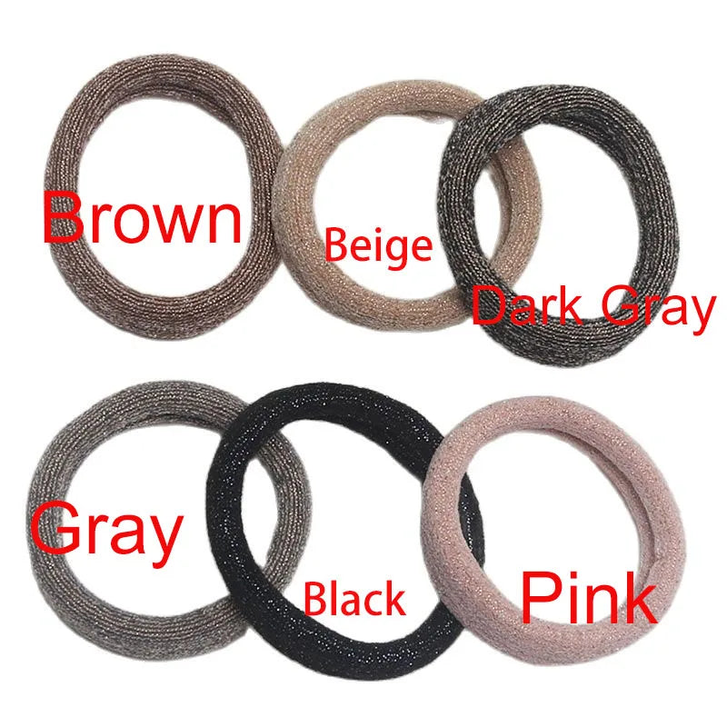 6PCS Women Glitter Hair Scrunchies Girls Elastic Hair Rubber Bands Hair Holder/Gum Hair Accessories Ponytail Hair Holders Badiee Stylez