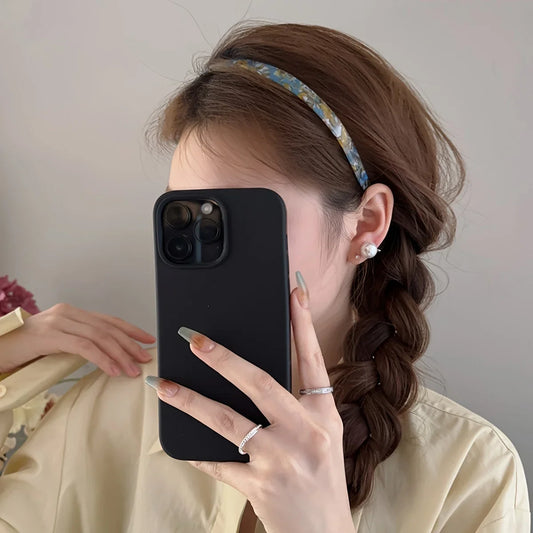 1pc Ladies Non-Clamping Ear Bone Hair Accessories Acetic Acid Headband Headband High-End Hairband Girls 2025 New Summer Elegant