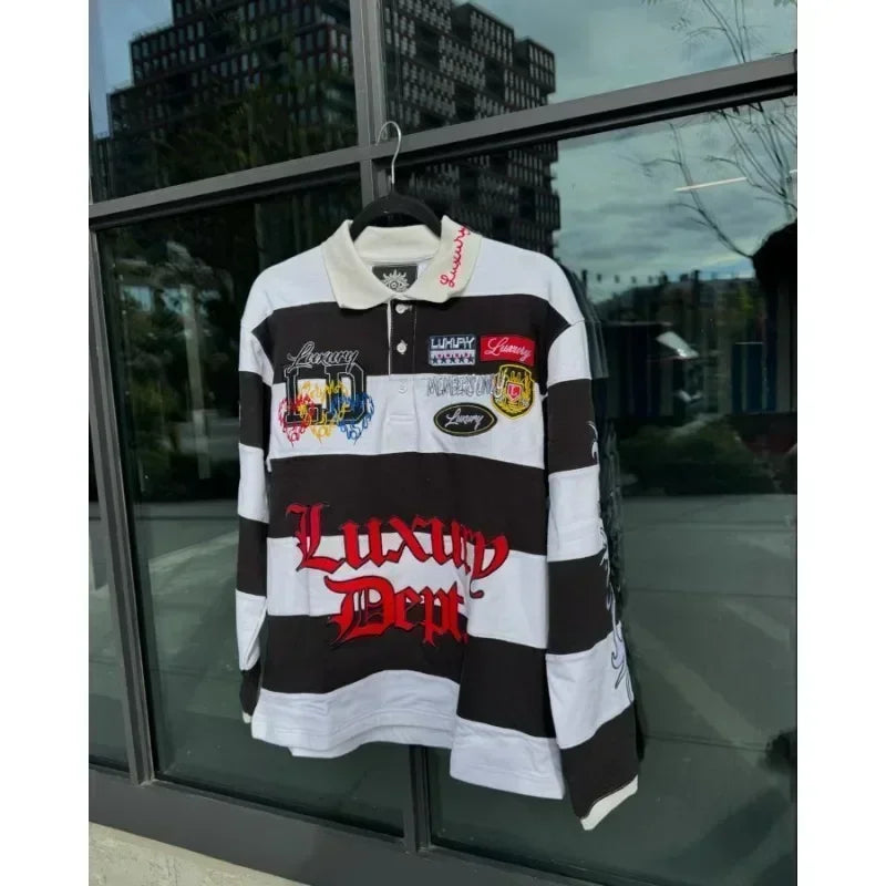 Hip-hop American Casual Y2k Harajuku Pullover Fun Letter Printing Niche Personalized Design Long-sleeved T-shirt Top Streetwear 5