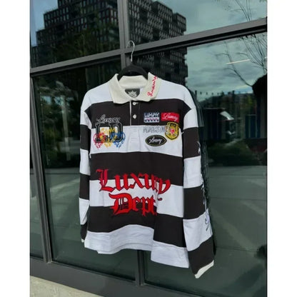 Hip-hop American Casual Y2k Harajuku Pullover Fun Letter Printing Niche Personalized Design Long-sleeved T-shirt Top Streetwear 5