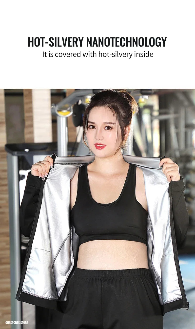 New Sauna Suit Women Plus Size Gym Clothing Sets for Sweating Weight Loss Female Sports Active Wear Slimming Tracksuit Women Badiee Stylez