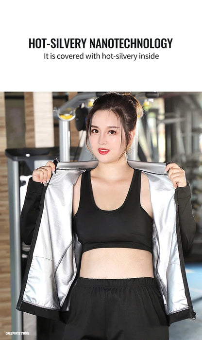 New Sauna Suit Women Plus Size Gym Clothing Sets for Sweating Weight Loss Female Sports Active Wear Slimming Tracksuit Women Badiee Stylez