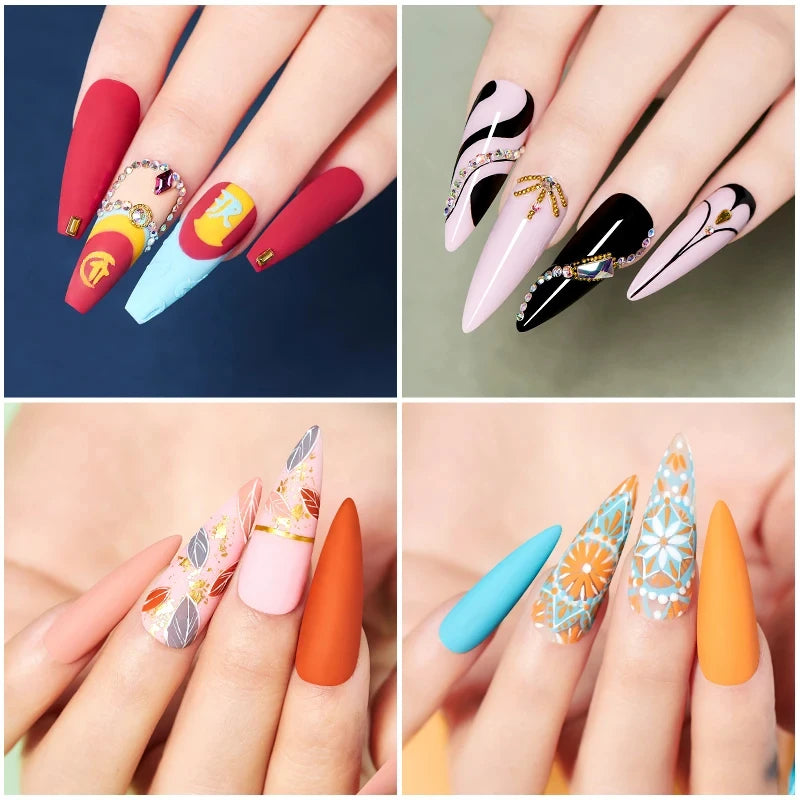 6PCS/SET Glitter Bright Pink Peach Gel Nail Polish Kit Spring Colorful Semi Permanent Soak Off Art UV Gel Varnish For Manicure