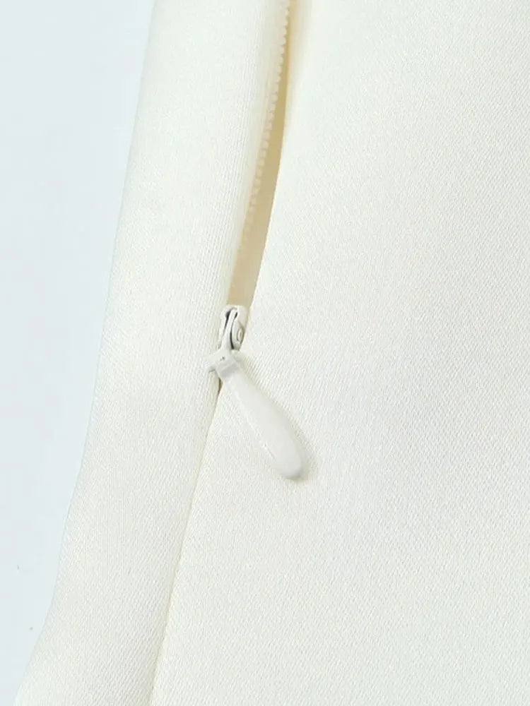 TRZA Women Sexy Fashion With Scarf Strapless Bustier Tops Straight Neck Side Zipper Female Camis Mujer