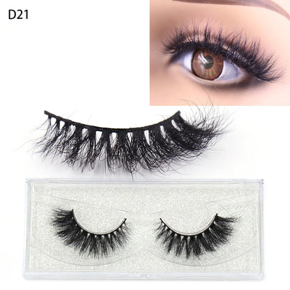 LEHUAMAO False Eyelashes Mink Lashes Natural Thick False Eyelashes Extension Wispy Soft Lashes Makeup Tools D22 1Pair-D21