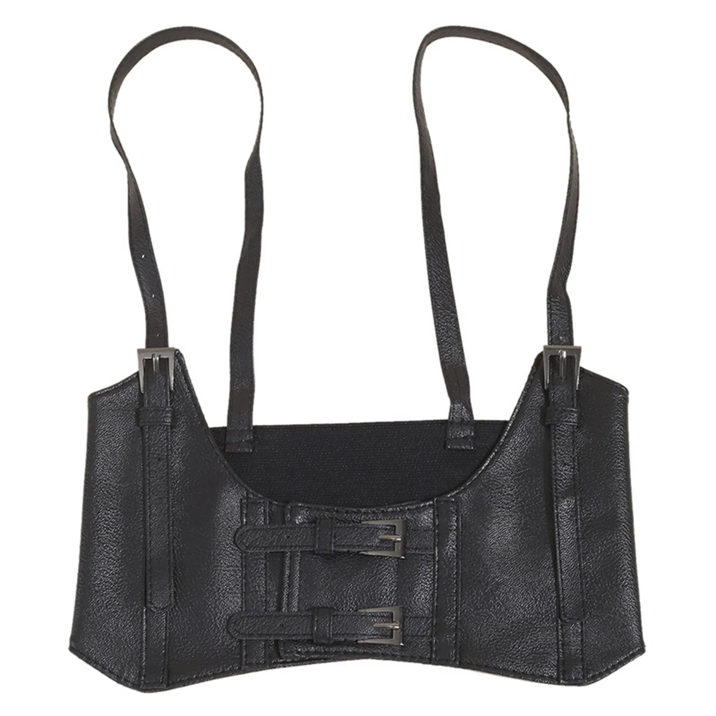 Women's Waist Belt Underbust Corset PU Leather Adjustable Punk Cummerbund Corset Wide Belts Dress Costume Waistband Cincher 1PC