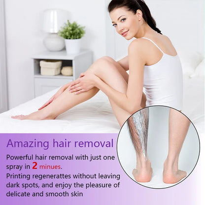 Permanent, painless hair removal spray, axila, legs, arms, hair remover, hair growth inhibitor, nutritious repair, body care