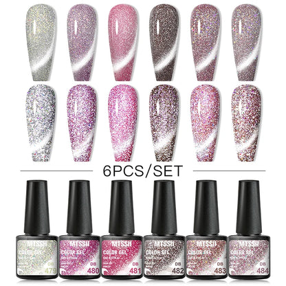 10PCS/Set Gel Nail Polish Set 125 Colors Glitter Semi Permanent Hybrid Gel Varnishes Base Top Coat Soak Off UV LED Nail Art Gel