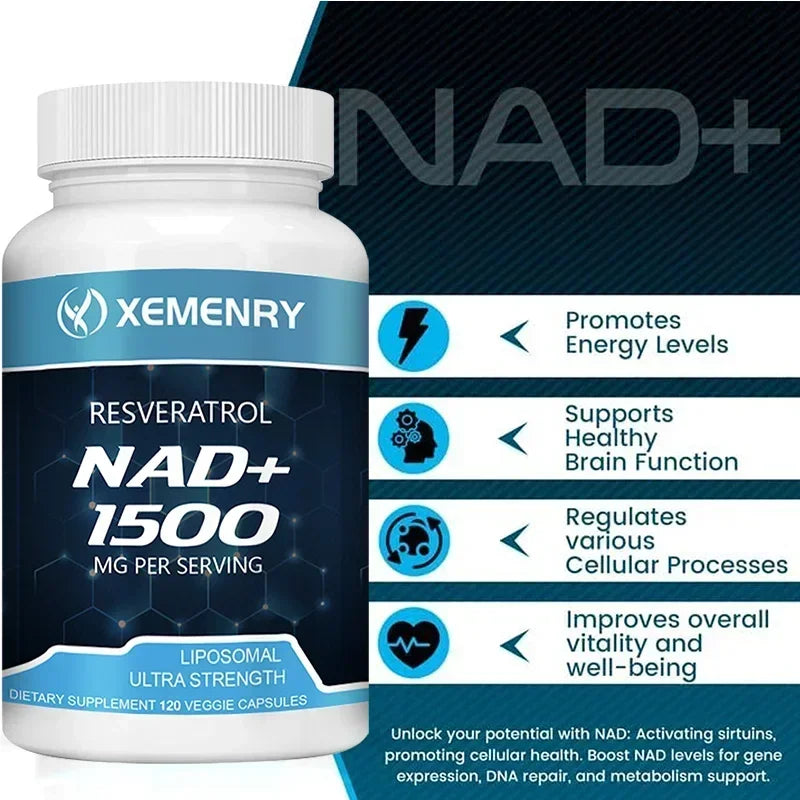 NAD + Resveratrol - Anti aging, Boost Energy, Cell Repair and Skin Health