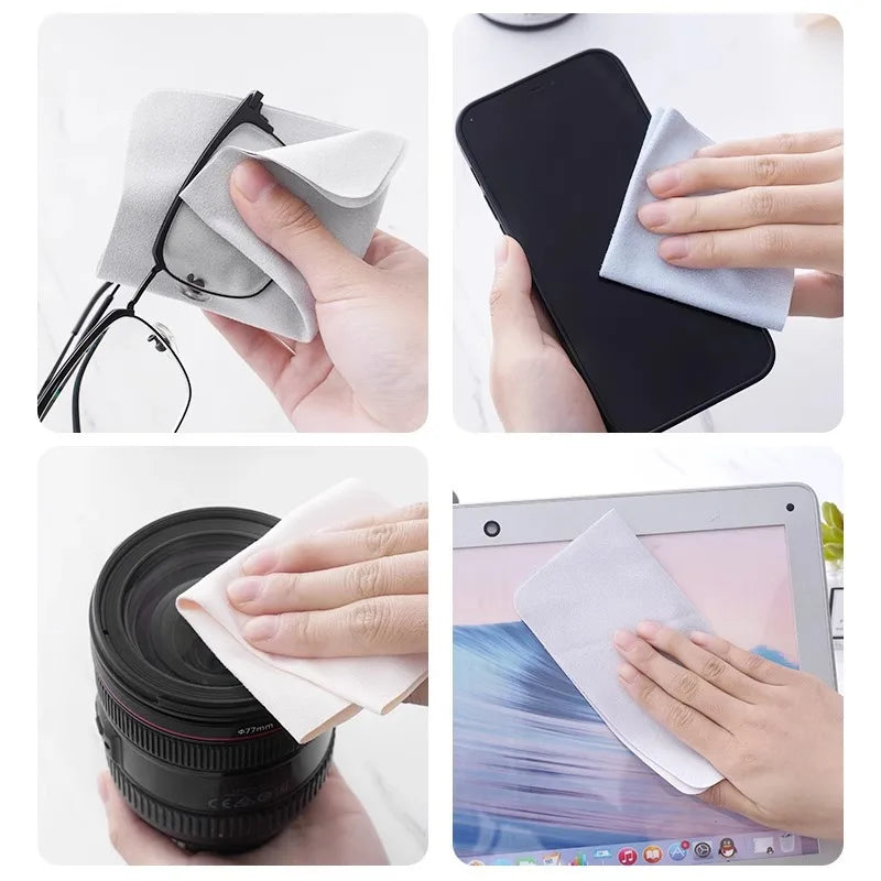 10Pcs Cleaning Glasses Eyeglasses Cloth Economy Sunglasses Screen Microfiber Cleaner Cloth Eyewear Accessories Badiee Stylez
