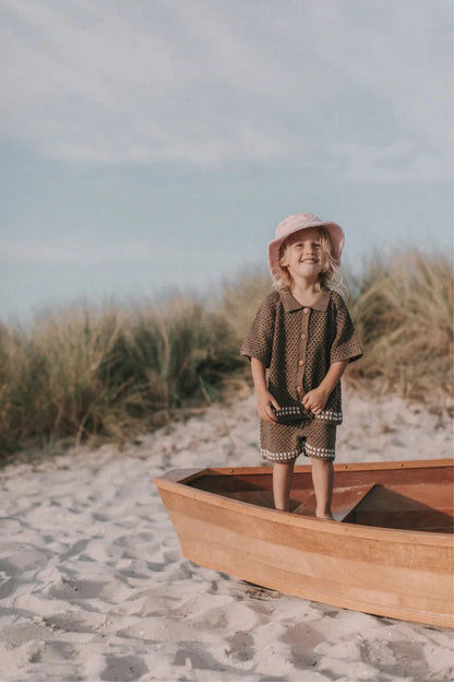 2025 Summer New Baby Short Sleeve Hollow Knit Cardigan Solid Infant Girl Coat Cotton Toddler Boys Knitted Jacket Kids Clothes