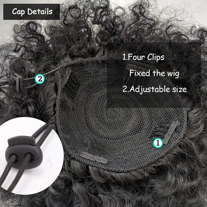 Synthetic Large Afro Puff Drawstring Ponytail Kinky Curly Bun HairPiece African American Clip in Updo Extensions for Black Women