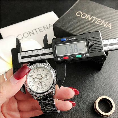 Fashion Diamond Women's Watch Luxury Stainless Steel Ladies Quartz Wristwatch Clock Elegant Dress Female Clock relogio feminino