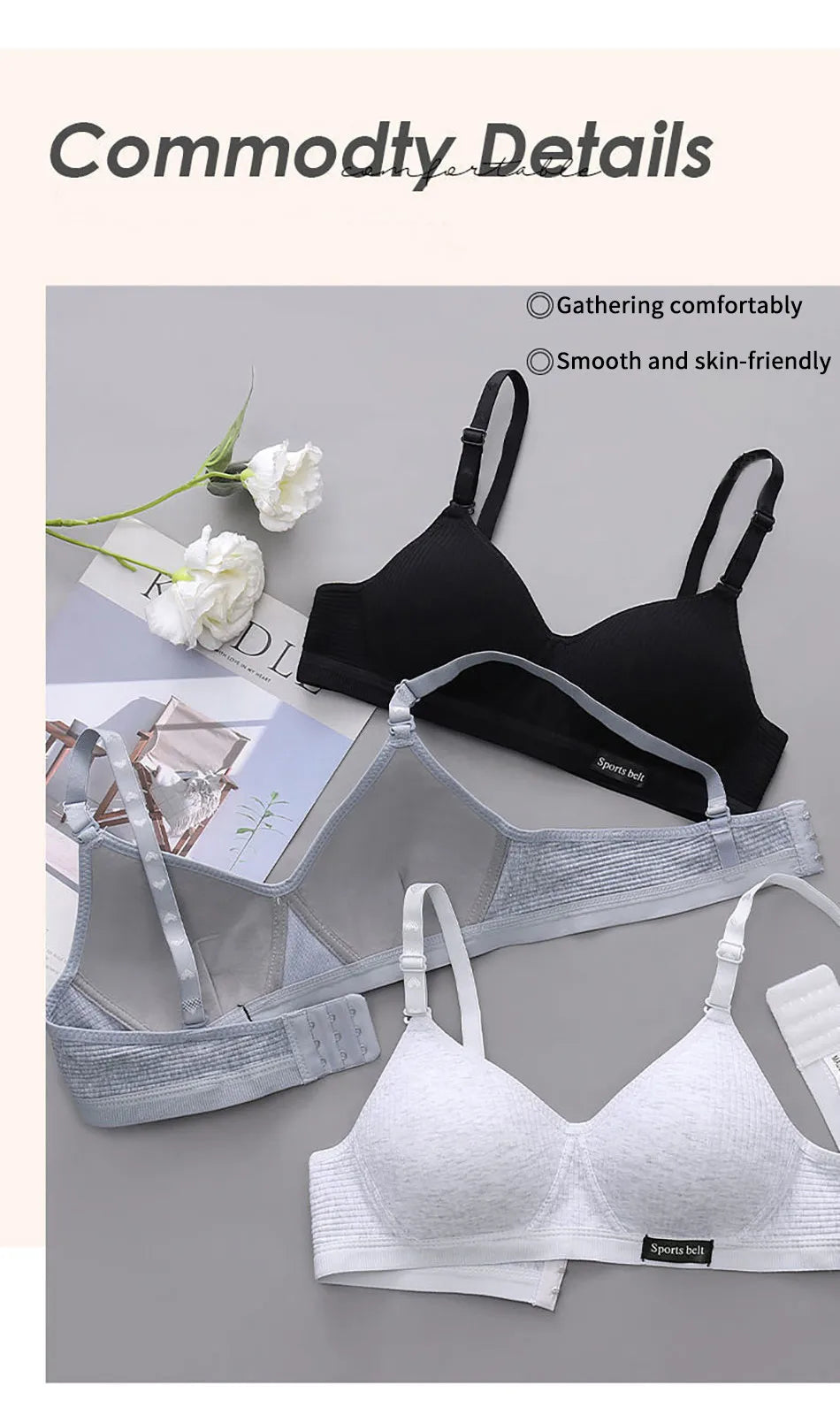 Sport Underwear for Teens Seamless Girl No Underwire Training Bra Soft Skin-Friendly School Girl Small Size Bra Clothing Badiee Stylez