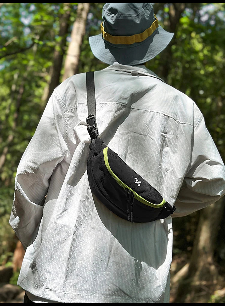 Casual Waterproof Chest Bags Large Capacity Crossbody Bags Korean Fashion Waist Bag Fanny Pack for Women Men's Travel Bag Banana