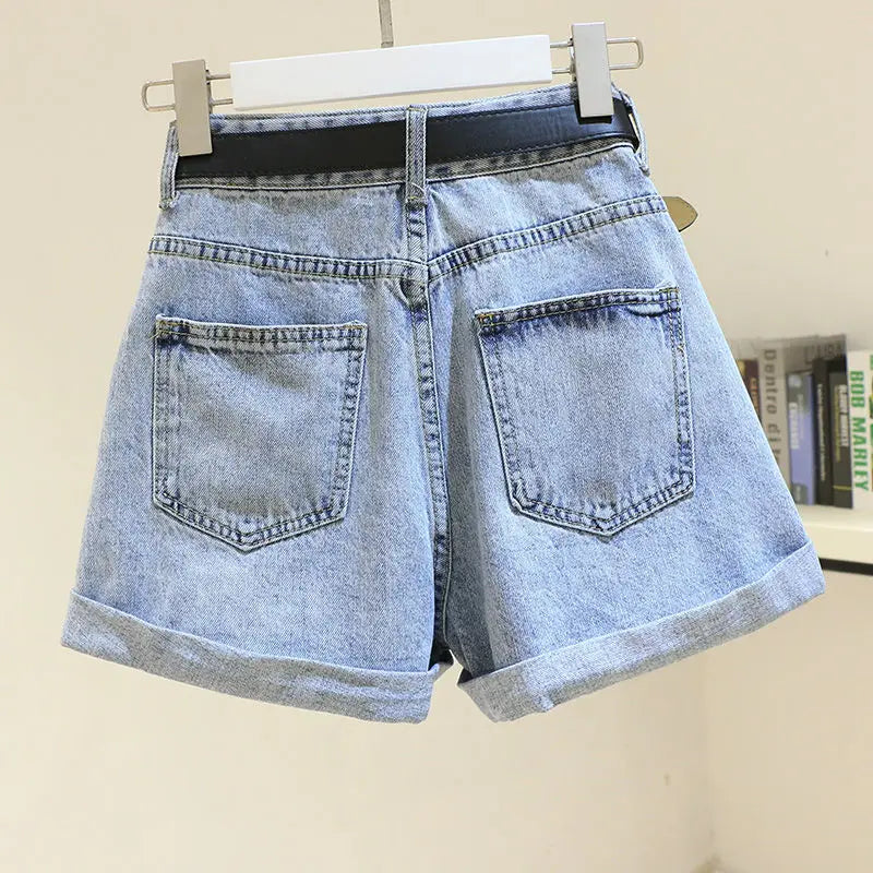 Women's Denim Shorts Summer 2024 New Loose Wide Leg Short Jeans Female Casual Clothes A-line Pants for Women