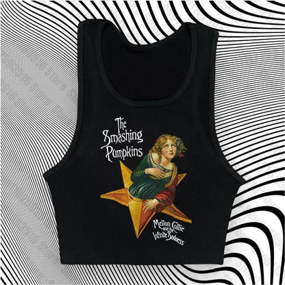 Aesthetic Tops for Women Crop Top Women 2000s Tops With Suspenders Gothic Clothes Vintage Clothing Harajuku Grunge Clothes Y2k Black1
