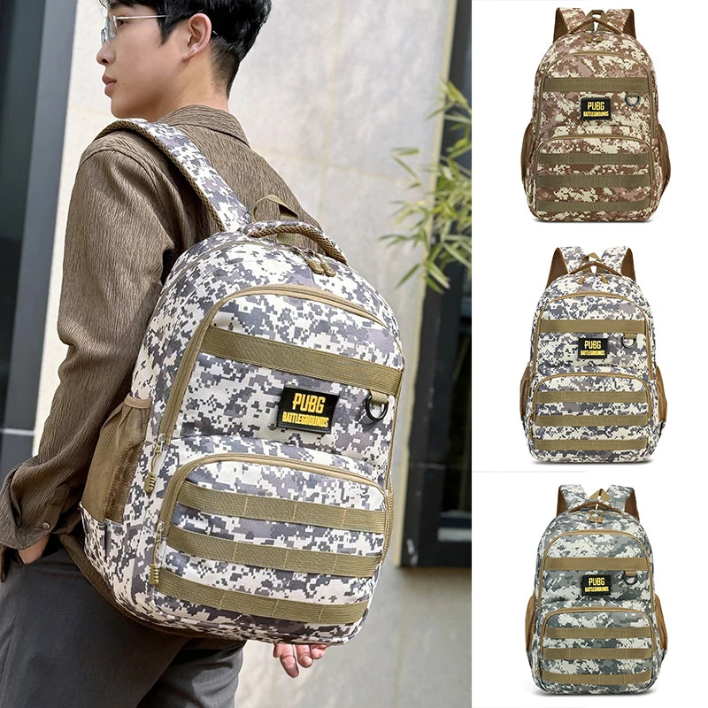 Camouflage Tactical Backpack for Men Large Capacity Outdoor PUBG Style Waterproof Travel School Bag Multifunctional for Daily Us