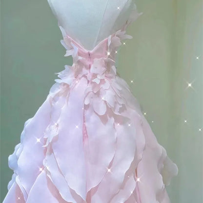 Pink Evening Dress Women's Light Luxury Banquet Toast Birthday Adult Badiee Stylez