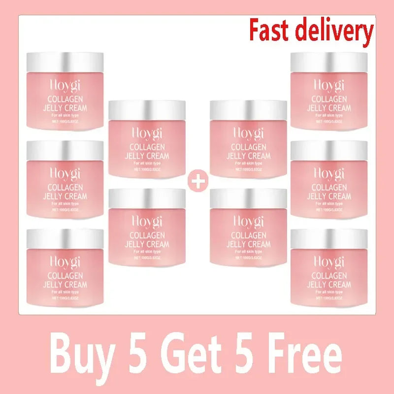 Collagen Jelly Cream Niacinamide Tightening Soothing Moisturizing Anti-Aging Firmness Hydration Skincare 100ml Face Gel 10 PCS