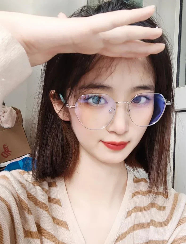 Retro Elegant Anti Blue Light Glasses Round Metal Frame Vintage Computer Gaming Eye Protection Classic Eyeglasses Badiee Stylez