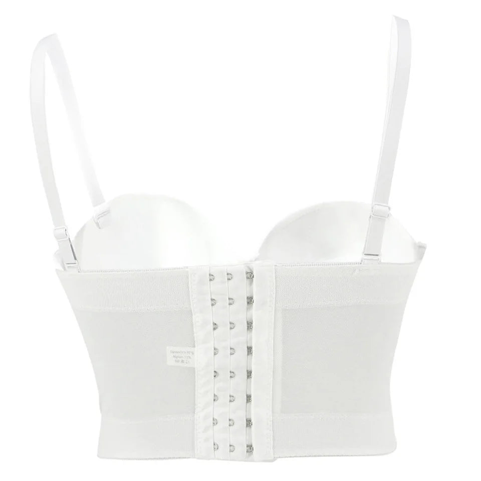 Women's tight bra, sexy fishbone Camisole, with integrated back shaping bra underwear