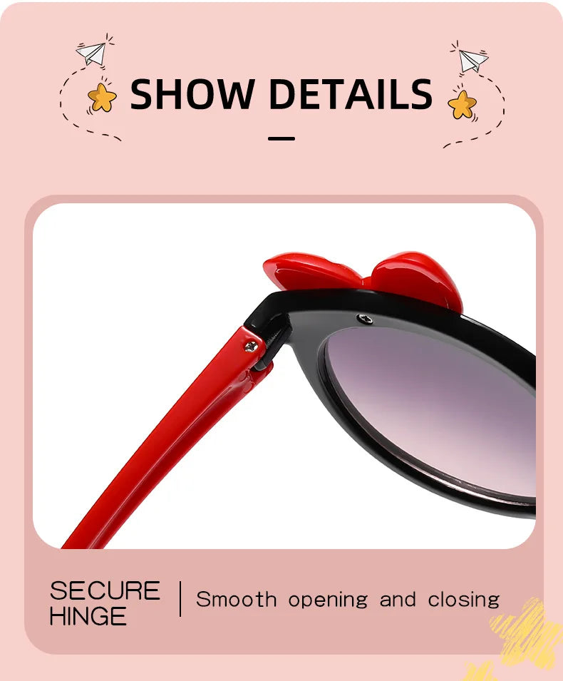 Disney Minnie Mouse Girls Sunglasses Figure Anime Kawaii UV Protection Summer Sunglasses Cute Funny Glasses Toys Birthday Gift