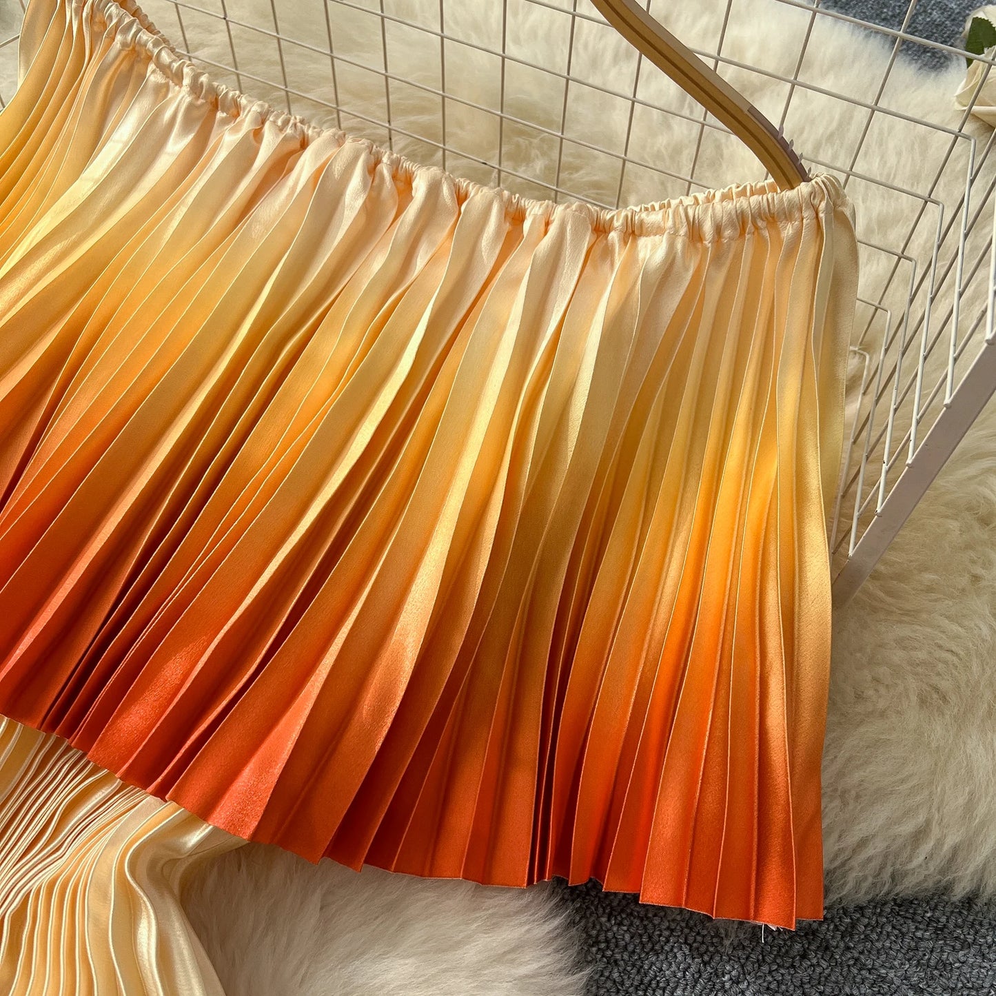 SINGREINY 2025 Gradient Party Long Dress Female Off Shoulder Elastic Waist A Line Sundress Vacation Luxury Pleated Maxi Dresses