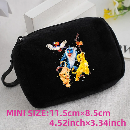 The Lion King Coin Purse Mini Coin Key Bag Money Pocket Plush Wallet Kid Cartoon Cute Moneybag Kawaii Birthday Gift Storage Bag 1pcs-009