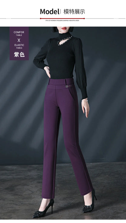 Leggings Women's Autumn and Winter Style High Waist Large Size Tight-fitting High-Elastic Foot Pants Casual Slim Trousers M-6XL