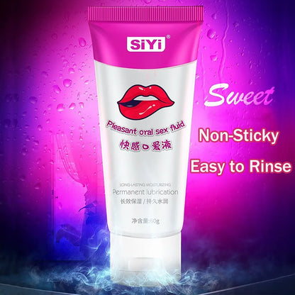 60g Refreshing Oral Lubricant for Couples, Foreplay Lubricant  Enhance Pleasure, Plant-Based Flavour Lube, Non-Sticky