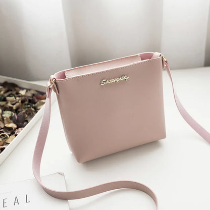 Fashion Solid Color Shoulder Bag Women Crossbody Bags Women PU Leather Woven Bag Mobile Phone Purse Mini Handbags hand bag pink Mini(Max Length<20cm) CHINA