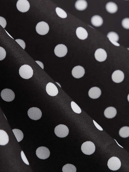 Off the Shoulder Elegant Vintage Party Dress Women Summer Polka Dot Ruffles A Line Midi Dresses