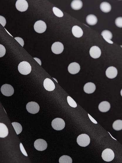 Off the Shoulder Elegant Vintage Party Dress Women Summer Polka Dot Ruffles A Line Midi Dresses Badiee Stylez