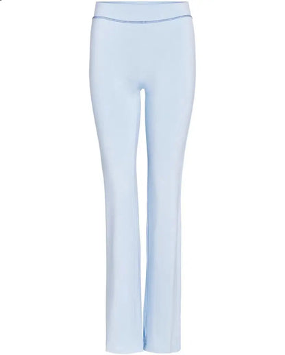 slim fit shoulder floral print bright line design slim fit hooded zipper short jacket pants for women blue pants