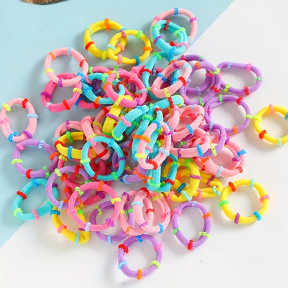 50/100/200/300pcs Assorted Elastic Hair Tie Durable Ponytail Holders for Women Girls Soft Stretchy Rubber Bands Hair Accessories MULTI