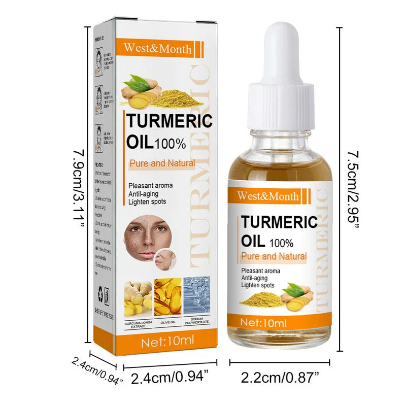 Turmeric Remove Dark Spots Essential Oil Anti wrinkle Serum 100% Pure Therapeutic Grade Face Whitening Moisturizing Skin Care