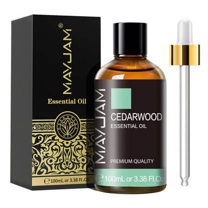 MAYJAM 1PCS 100ML Essential Oil with Dropper Sandalwood Lavender Eucalyptus Vanilla Aroma Oil For Humidifier Scent Candle Burner - Badiee Stylez