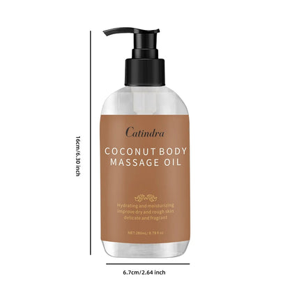 Catindra Body Smooths Skin Coconut Massage Oil Replenish Collagen Skin Tightening Moisturizing Firming Body Cleansing Essence
