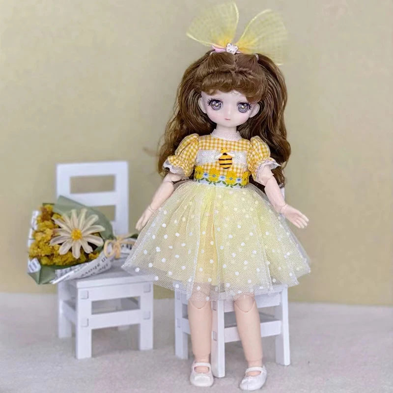 30cm Two-dimensional Doll Comic Face 1/6 Bjd Doll or Dress Up Clothes Children's Girl Birthday Gift Toys Kids Toys